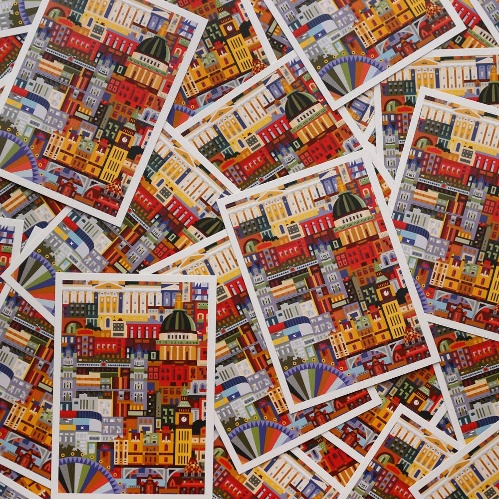 London Colourful Postcard