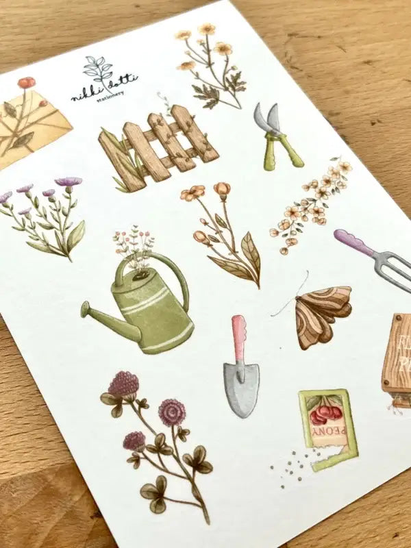 Summer Garden Sticker Sheet