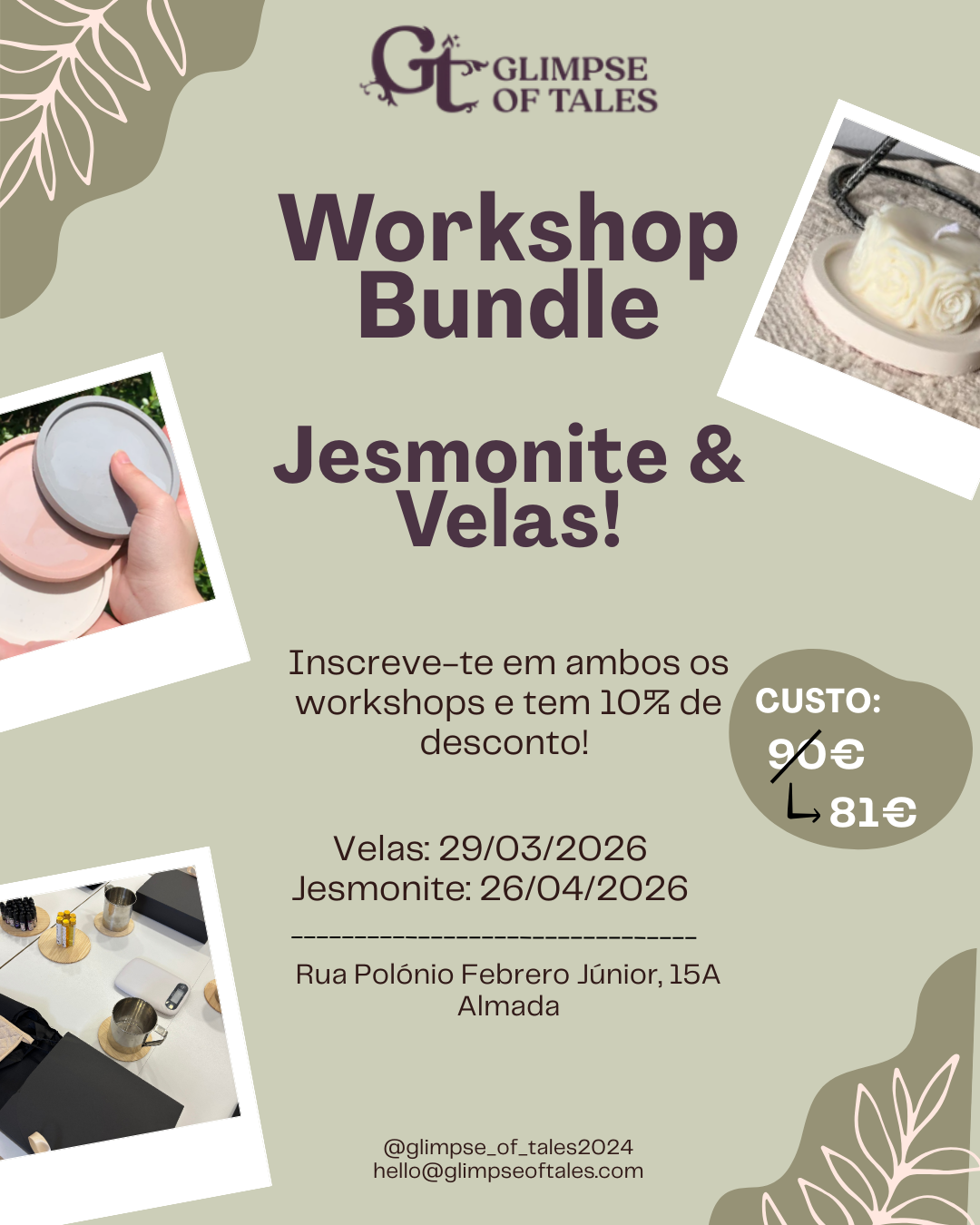 Workshop Jesmonite + Velas